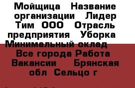 Мойщица › Название организации ­ Лидер Тим, ООО › Отрасль предприятия ­ Уборка › Минимальный оклад ­ 1 - Все города Работа » Вакансии   . Брянская обл.,Сельцо г.